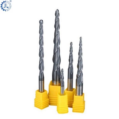 Cnc Cutter Finishing Tapered Ball-nose Carving Tools Hrc55 Tungsten Solid Carbide Taper Ball Nose Bit End Mills